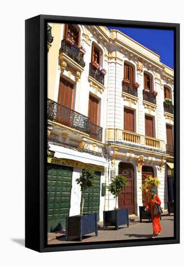Colonial Architecture, Tangier, Morocco, North Africa, Africa-Neil Farrin-Framed Premier Image Canvas