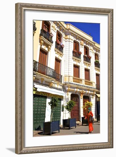 Colonial Architecture, Tangier, Morocco, North Africa, Africa-Neil Farrin-Framed Photographic Print