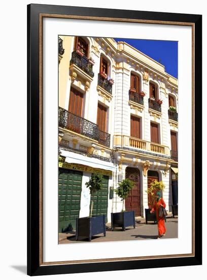 Colonial Architecture, Tangier, Morocco, North Africa, Africa-Neil Farrin-Framed Photographic Print