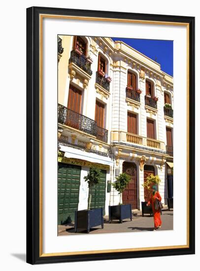 Colonial Architecture, Tangier, Morocco, North Africa, Africa-Neil Farrin-Framed Photographic Print