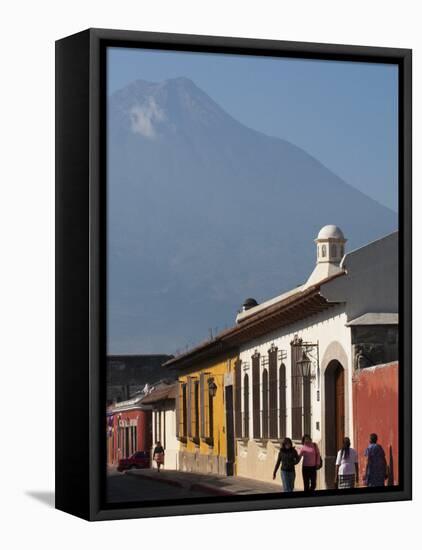 Colonial Buildings and Volcan De Agua, Antigua, Guatemala, Central America-Sergio Pitamitz-Framed Premier Image Canvas