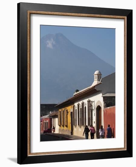 Colonial Buildings and Volcan De Agua, Antigua, Guatemala, Central America-Sergio Pitamitz-Framed Photographic Print