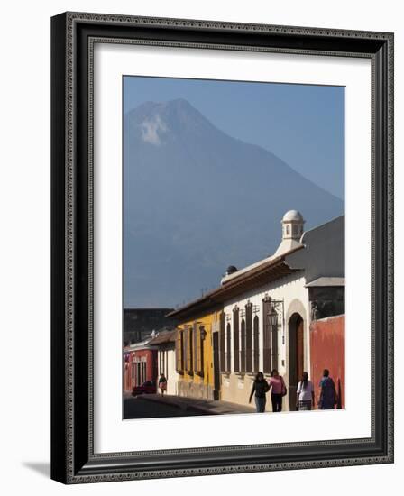 Colonial Buildings and Volcan De Agua, Antigua, Guatemala, Central America-Sergio Pitamitz-Framed Photographic Print