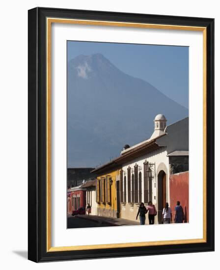 Colonial Buildings and Volcan De Agua, Antigua, Guatemala, Central America-Sergio Pitamitz-Framed Photographic Print