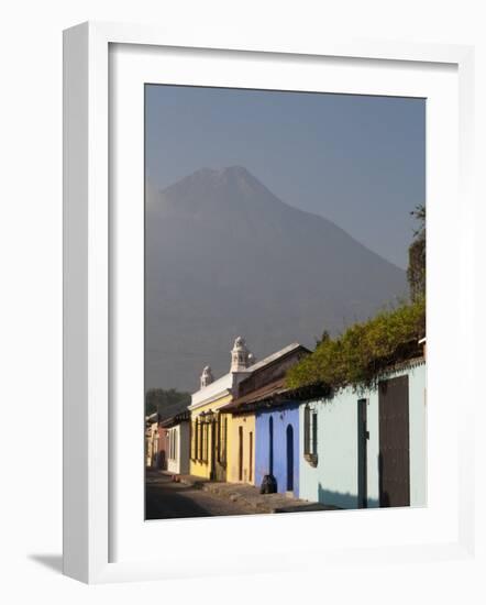 Colonial Buildings and Volcan De Agua, Antigua, Guatemala-Sergio Pitamitz-Framed Photographic Print