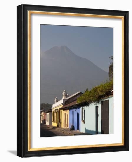 Colonial Buildings and Volcan De Agua, Antigua, Guatemala-Sergio Pitamitz-Framed Photographic Print