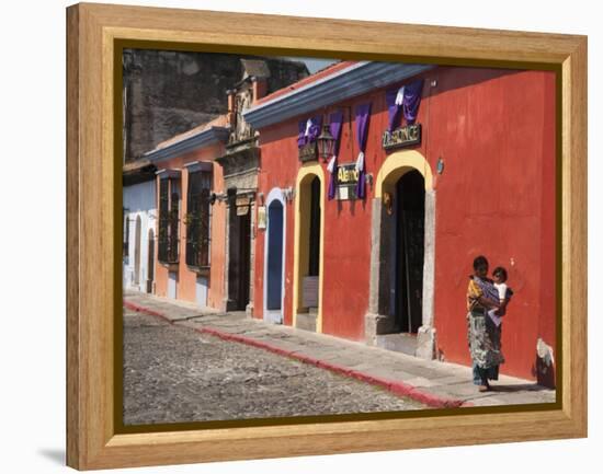 Colonial Buildings, Antigua, Guatemala, Central America-Sergio Pitamitz-Framed Premier Image Canvas