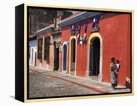 Colonial Buildings, Antigua, Guatemala, Central America-Sergio Pitamitz-Framed Premier Image Canvas