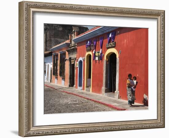 Colonial Buildings, Antigua, Guatemala, Central America-Sergio Pitamitz-Framed Photographic Print