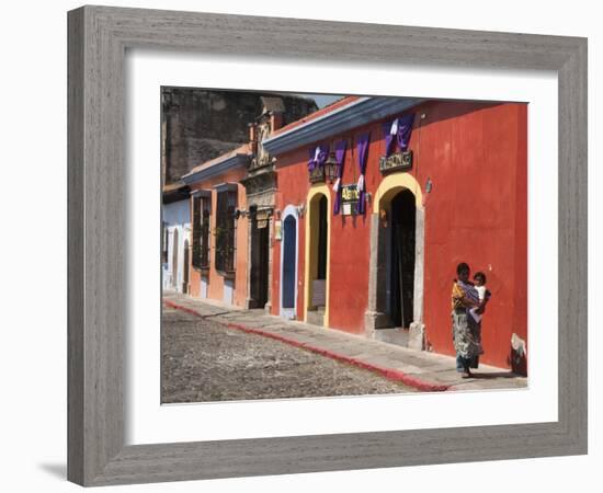 Colonial Buildings, Antigua, Guatemala, Central America-Sergio Pitamitz-Framed Photographic Print