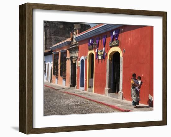 Colonial Buildings, Antigua, Guatemala, Central America-Sergio Pitamitz-Framed Photographic Print