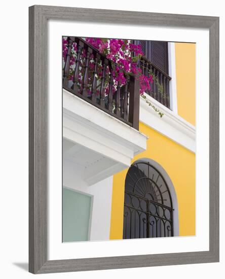 Colonial Buildings in Old City of San Juan, Puerto Rico Island, West Indies, USA, Central America-Richard Cummins-Framed Photographic Print