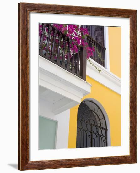 Colonial Buildings in Old City of San Juan, Puerto Rico Island, West Indies, USA, Central America-Richard Cummins-Framed Photographic Print