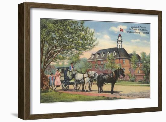 Colonial Coach, Williamsburg, Virginia-null-Framed Art Print