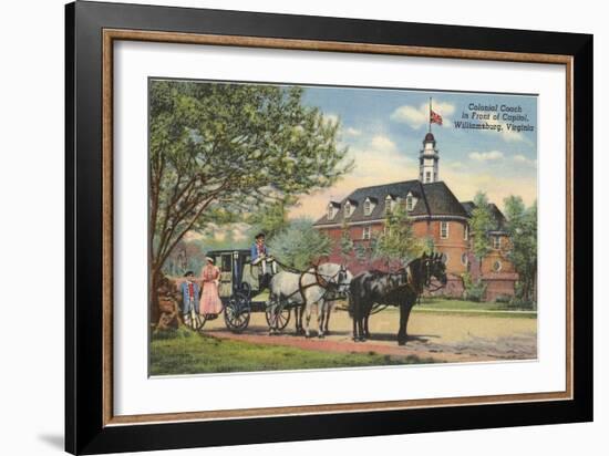 Colonial Coach, Williamsburg, Virginia-null-Framed Art Print