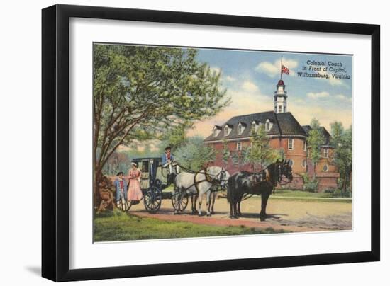 Colonial Coach, Williamsburg, Virginia-null-Framed Art Print