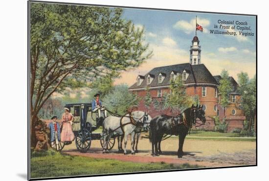 Colonial Coach, Williamsburg, Virginia-null-Mounted Art Print