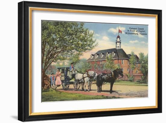 Colonial Coach, Williamsburg, Virginia-null-Framed Art Print