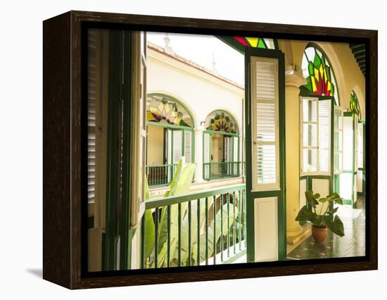 Colonial-era Casa (House) in Habana Vieja, Havana, Cuba-Jon Arnold-Framed Premier Image Canvas