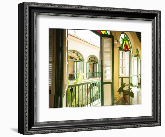 Colonial-era Casa (House) in Habana Vieja, Havana, Cuba-Jon Arnold-Framed Photographic Print