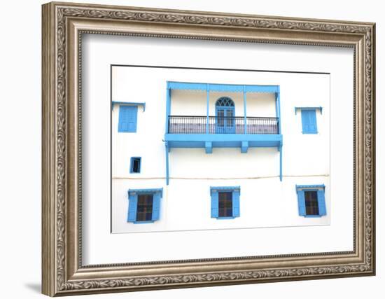 Colonial Facade, Rabat, Morocco, North Africa-Neil Farrin-Framed Photographic Print