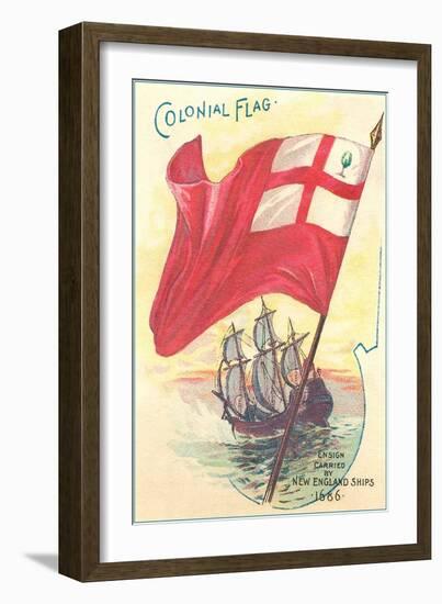 Colonial Flag-null-Framed Art Print