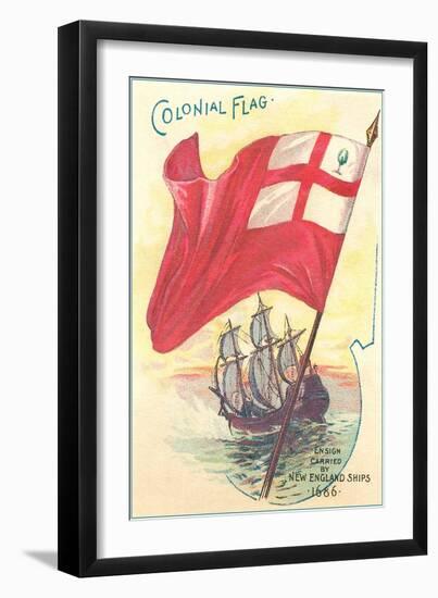 Colonial Flag-null-Framed Art Print