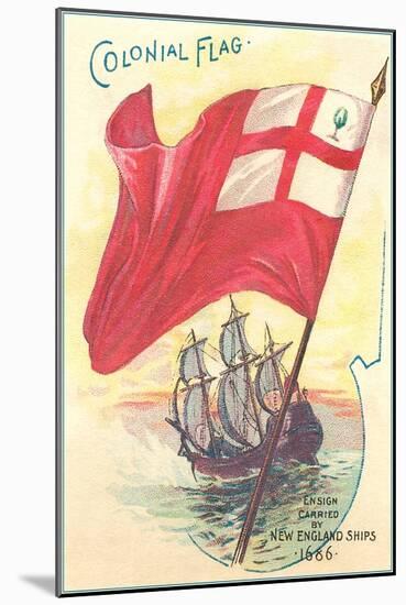 Colonial Flag-null-Mounted Art Print