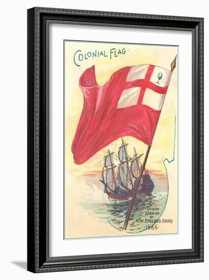 Colonial Flag-null-Framed Art Print