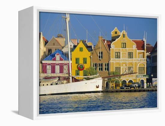 Colonial Gabled Waterfront Buildings, Willemstad, Curacao, Caribbean, West Indies-Gavin Hellier-Framed Premier Image Canvas