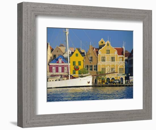Colonial Gabled Waterfront Buildings, Willemstad, Curacao, Caribbean, West Indies-Gavin Hellier-Framed Photographic Print