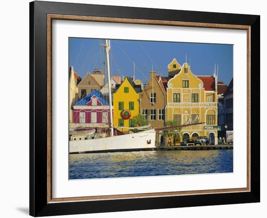 Colonial Gabled Waterfront Buildings, Willemstad, Curacao, Caribbean, West Indies-Gavin Hellier-Framed Photographic Print