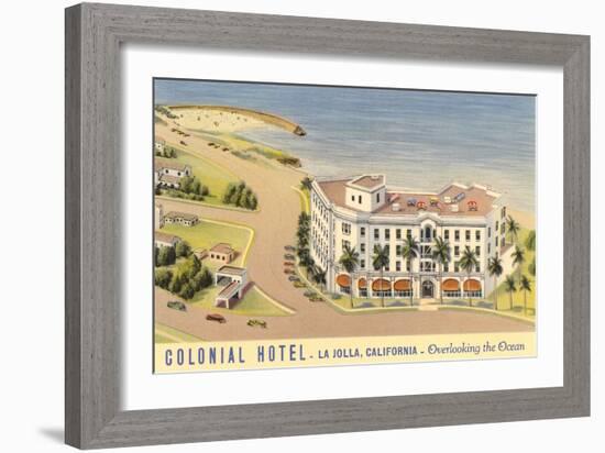 Colonial Hotel, La Jolla-null-Framed Art Print