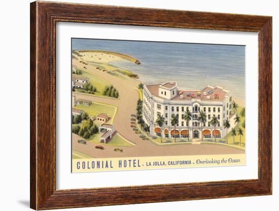 Colonial Hotel, La Jolla-null-Framed Art Print