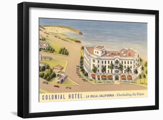 Colonial Hotel, La Jolla-null-Framed Art Print