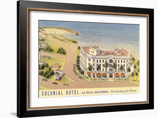 Colonial Hotel, La Jolla-null-Framed Art Print