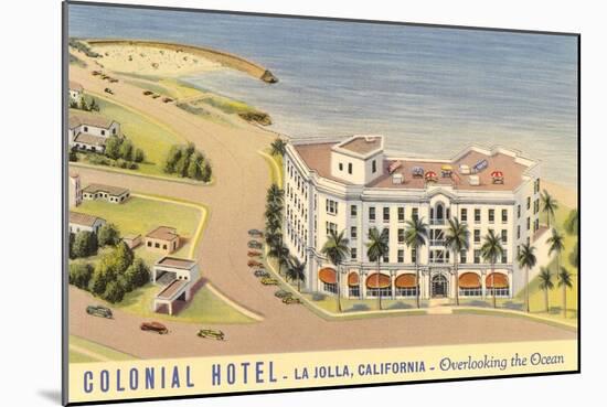 Colonial Hotel, La Jolla-null-Mounted Art Print