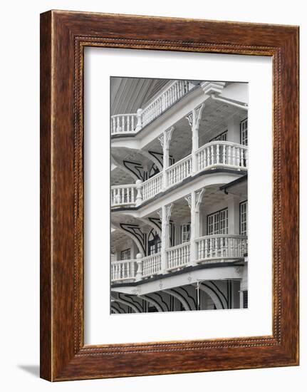 Colonial House at Lim a Postraat, Paramaribo, Suriname-Keren Su-Framed Photographic Print