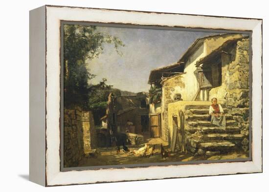 Colonial House in Sorrento, 1859-Filippo Palizzi-Framed Premier Image Canvas