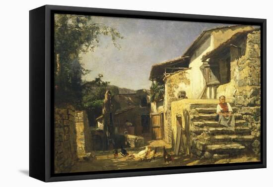 Colonial House in Sorrento, 1859-Filippo Palizzi-Framed Premier Image Canvas