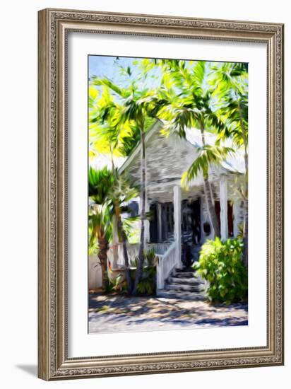 Colonial House - In the Style of Oil Painting-Philippe Hugonnard-Framed Giclee Print