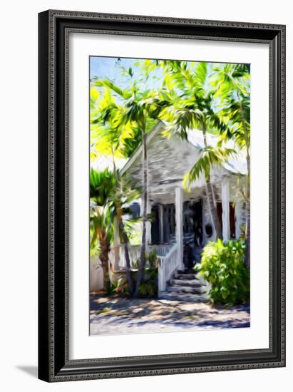 Colonial House - In the Style of Oil Painting-Philippe Hugonnard-Framed Giclee Print