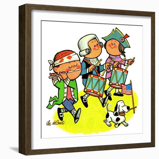 Colonial Marching Band - Jack & Jill-Lee de Groot-Framed Giclee Print