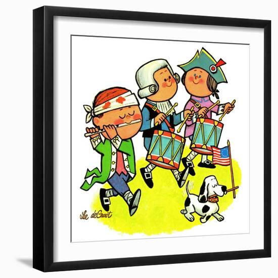 Colonial Marching Band - Jack & Jill-Lee de Groot-Framed Giclee Print