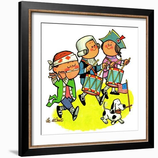 Colonial Marching Band - Jack & Jill-Lee de Groot-Framed Giclee Print