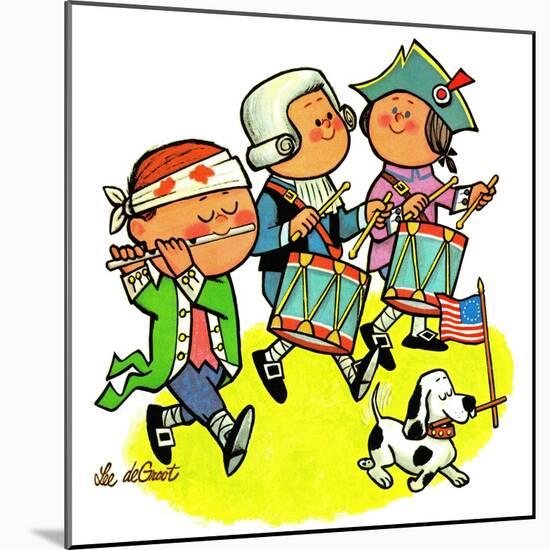 Colonial Marching Band - Jack & Jill-Lee de Groot-Mounted Giclee Print