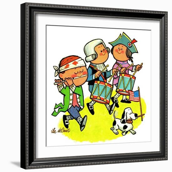 Colonial Marching Band - Jack & Jill-Lee de Groot-Framed Giclee Print