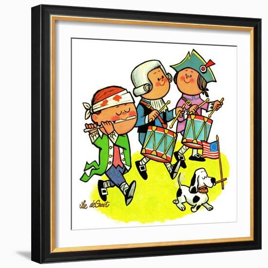 Colonial Marching Band - Jack & Jill-Lee de Groot-Framed Giclee Print