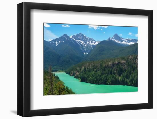 Colonial Peak and Pyramid Peak, North Cascades, Ross Lake Nat. Recreation Area, Washington State-Alan Majchrowicz-Framed Photographic Print