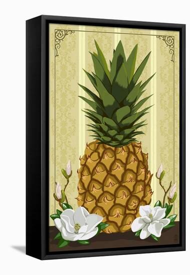 Colonial Pineapple-Lantern Press-Framed Stretched Canvas